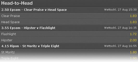 head to head wette head to head wette