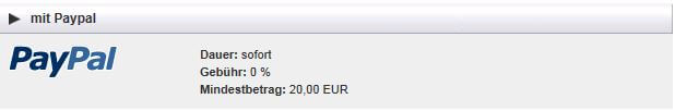 Sportwetten mit PayPal beim Wettanbieter Digibet