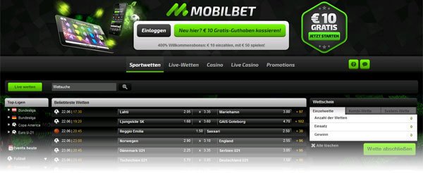 Mobilbet Wettseite Mobilbet Screenshot