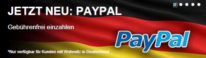 Sportwetten Einzahlung mit PayPal