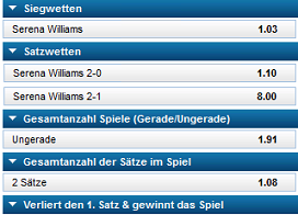 William Hill Wettangebot Tennis