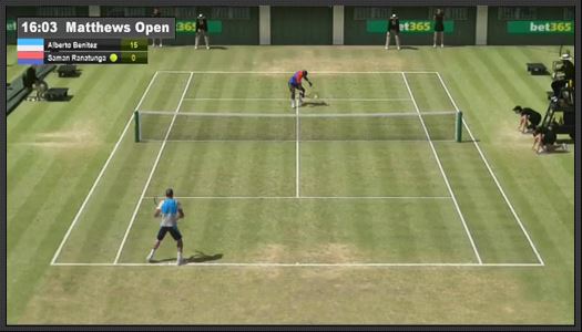 Virtuelles Tennisspiel bei Bet365 Virtuelle Tennis Match beim Wettanbieter Bet365