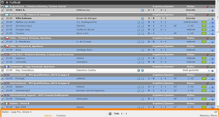 Expekt Live Wetten Livewetten Center von Expekt