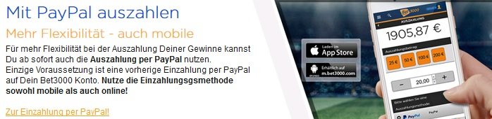 Bet3000 Auszahlungen Paypal