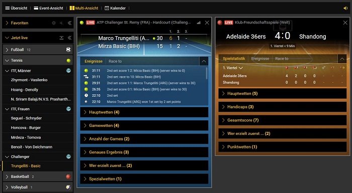 Bwin Live Wetten Multi Ansicht