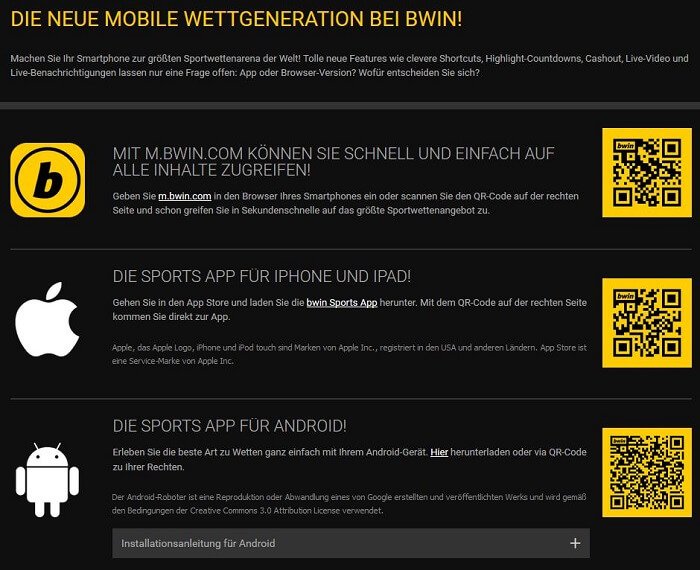 Bwin App Download