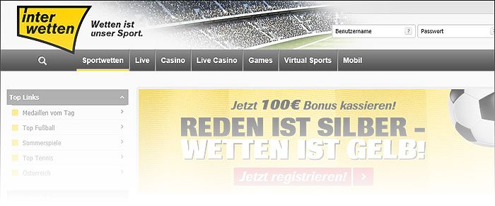 Interwetten-Wettangebot