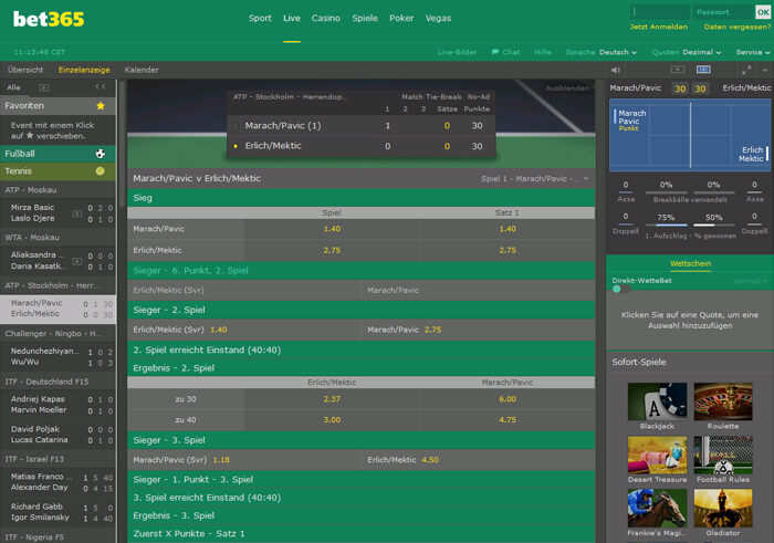 Live Wetten bei Bet365