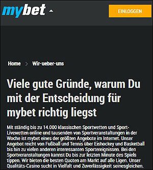 Mybet Wettprogramm Mybet Wettprogramm