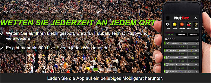 Screenshot Home Netbet Mobile Wetten