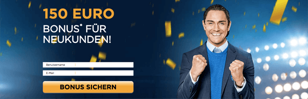 ab sofort 150 Euro Bet3000 Neukundenbonus