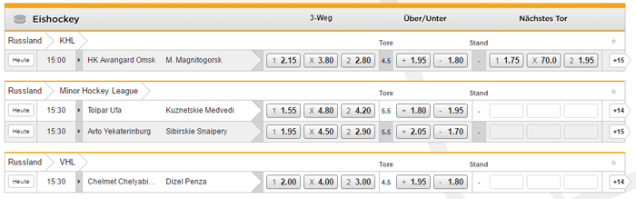 Bet3000 Eishockey Livewetten