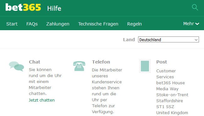 Bet365 Kundendienst