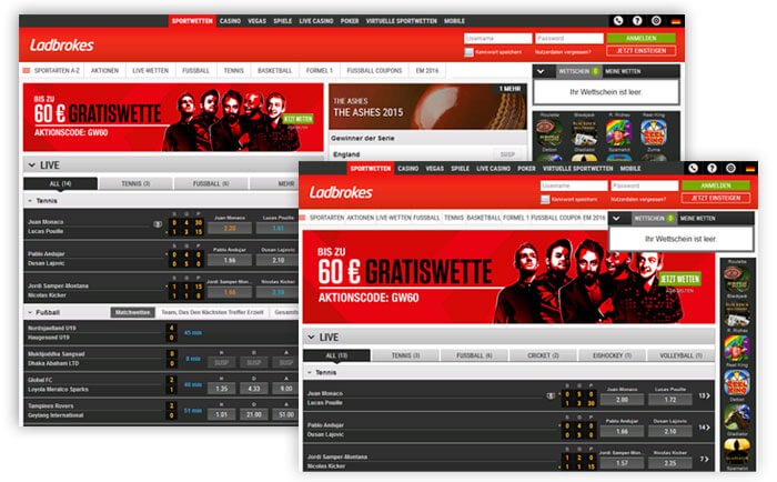 Neue Website von Ladbrokes