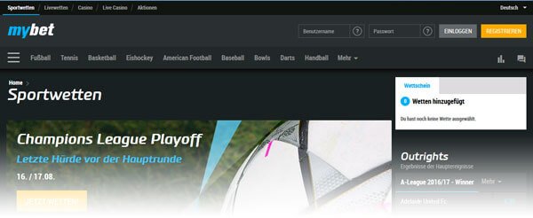 Mybet Wettseite Bet365 Screenshot