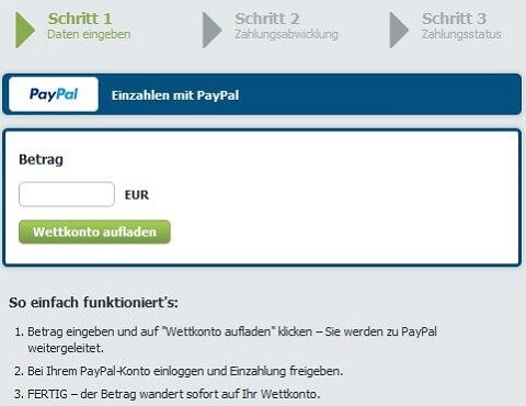 Einzahlung PayPal Bet-at-home