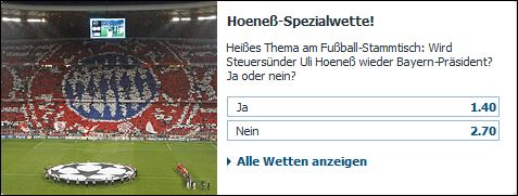 Uli Hoeneß Spezialwette bei Bet-at-home