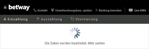Betway Ladezeiten im Wettkonto