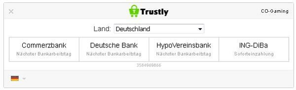 Sportwetten Einzahlungen mit Trustly