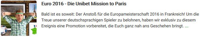 Unibet Gewinnspiel Mission to Paris