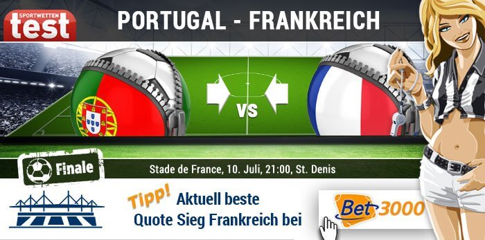 Portugal Vs Frankreich Wettquoten Em 2016 Finale Sportwetten Test Die Besten Online Wettanbieter Im Vergleich
