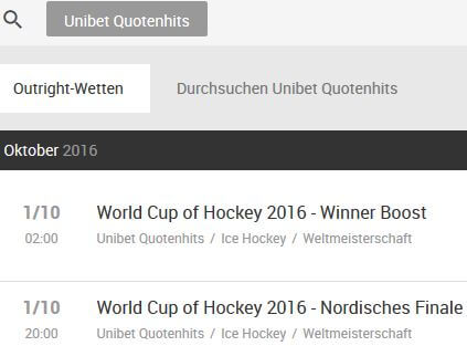 Quotenhits Unibet