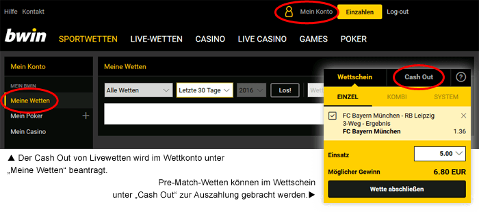bwin auto cash out