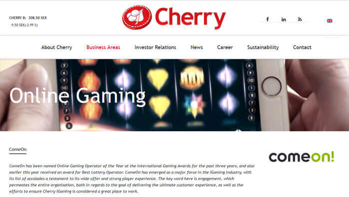 Cherry Konzern Unternehmensseite