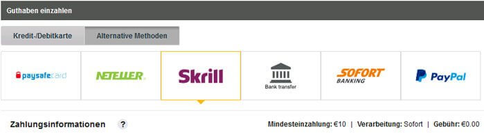 Betfair Einzahlungen Skrill