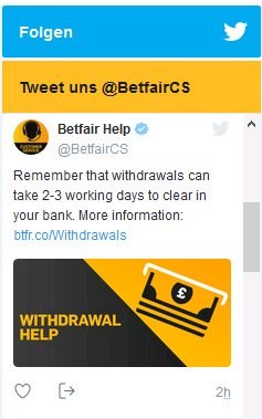 Betfair Twitter