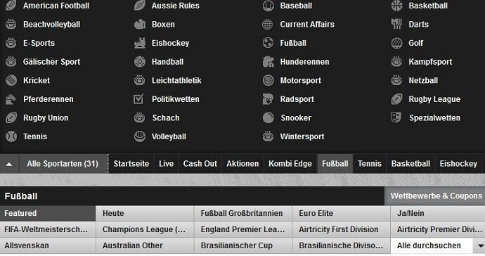Betfair Wettseite