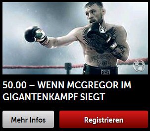 50 Euro Bonus zu Mayweather - McGregor bei Betsafe