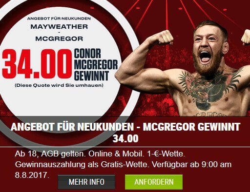 Mayweather - McGregor Quotenboost bei Ladbrokes