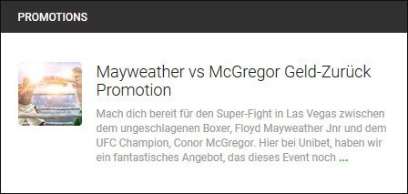 Mayweather - McGregor Cashback Wetten bei Unibet