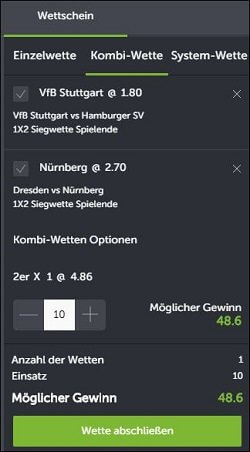 ComeOn Wettschein