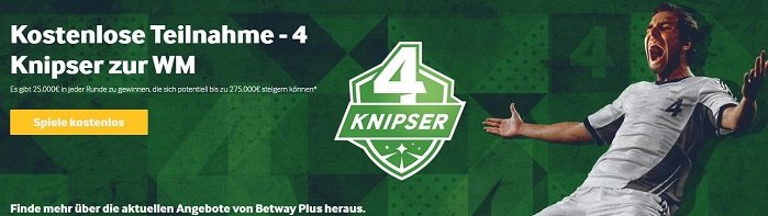 Betway 4 Knipser Wettaktion WM 2018