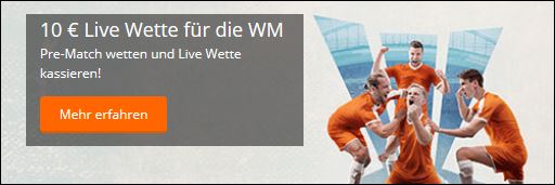 Jetzt bei Betsson auf das WM-Finale wetten und 10€-Livewette abholen! Betsson: 10 Euro Livewette zum WM-Finale
