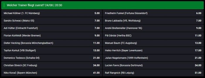 Trainerwetten Bet90