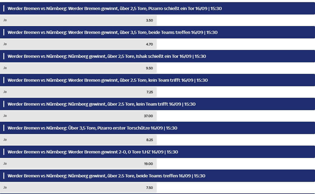 Sky Bet Wett Konfigurator
