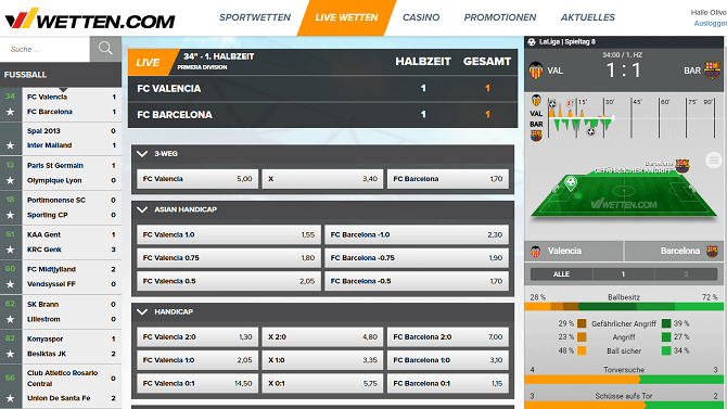 Wetten.com Live Wetten