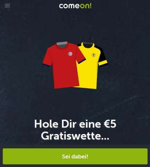 Comeon Gratiswette Bayern BVB