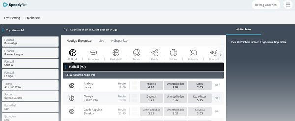 SpeedyBet Sportwetten