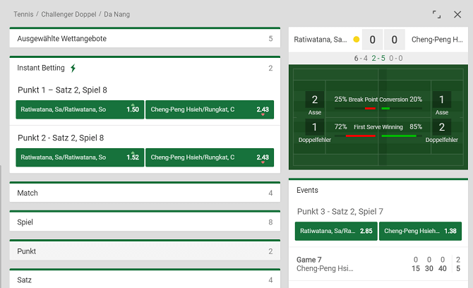Tennis Livewetten Mr Green