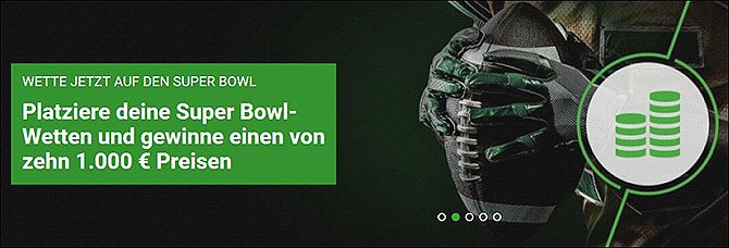 Super Bowl Wetten Jackpot bei Unibet