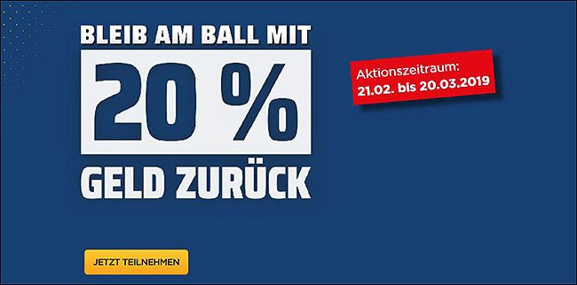 Screenshot zeigt die Bet3000-Cash-Back-Aktion