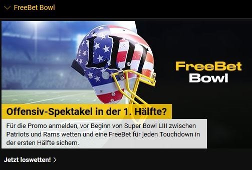 Freeebet bei Bwin zum Super Bowl LIII Bwin Super Bowl Freebet