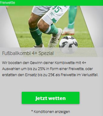 Betway Kombiwette Freiwette