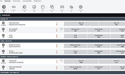 Speedybet Livewetten