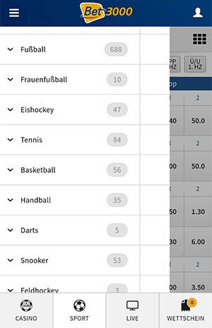 Bet3000 Sportwetten