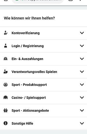 Betfair Kundenservice